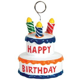 Birthday Party Supplies: Birthday Cake Photo/Balloon Holder (6 ct) Birthday Party Supplies: Birthday Cake Photo/Balloon Holder (6 ct) Birthday Cake Photo 
